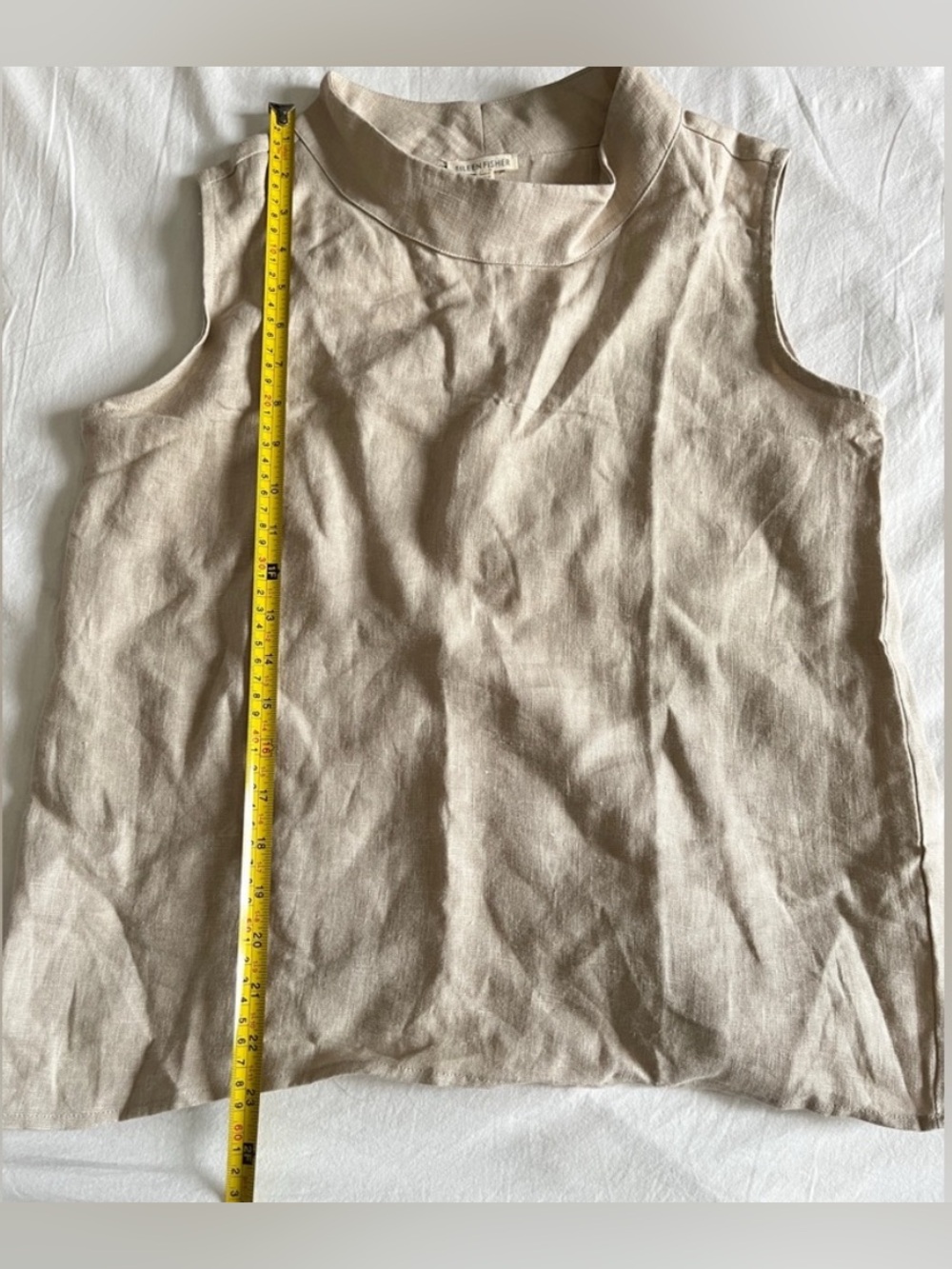 Eileen fisher Women's Wide-Leg Linen Jumpsuit in Natural organic linen - Picture 6 of 7